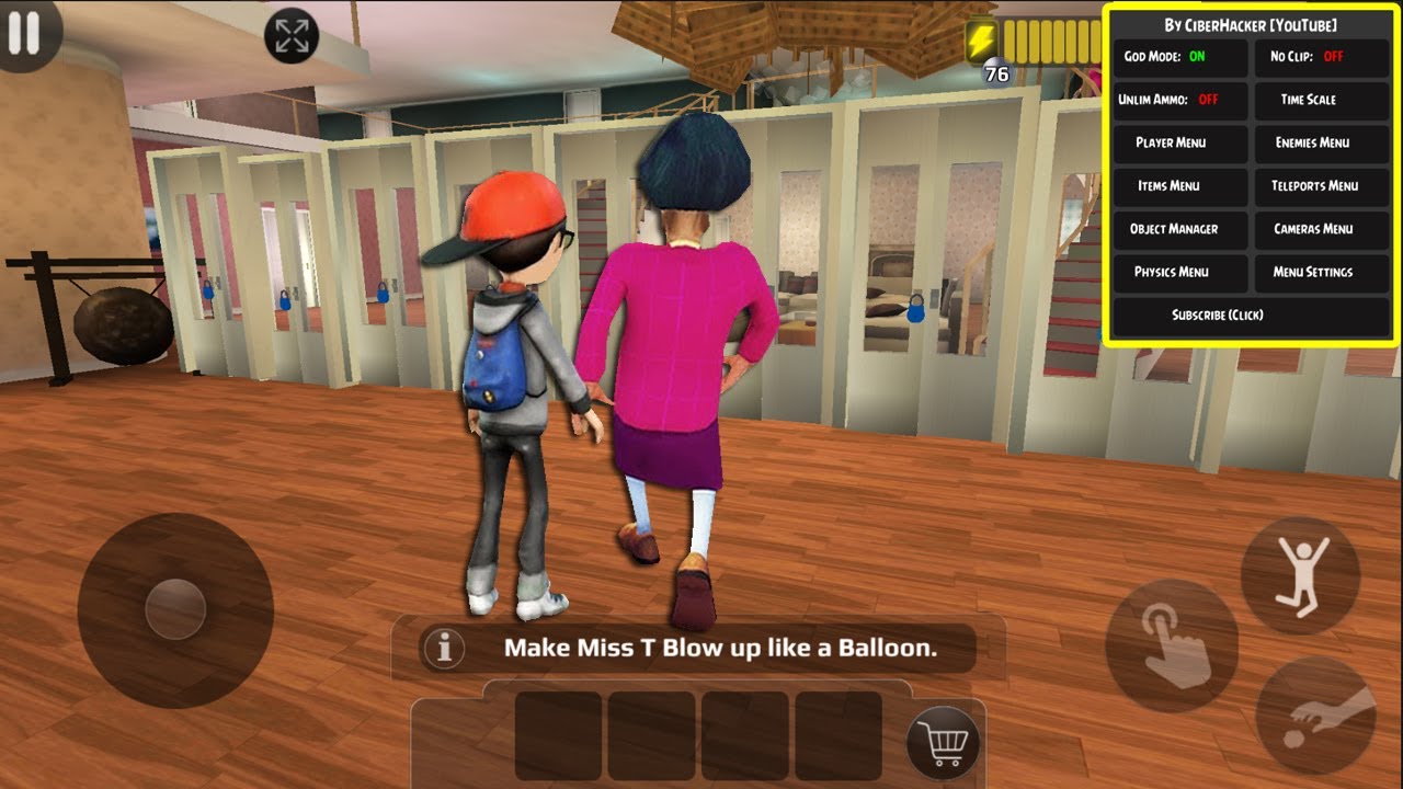 Scary Teacher 3D (Mod menu) | Walkthrough to play the menu mod troll Miss T | gameplay part 1935