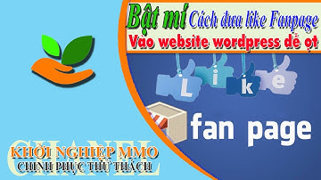 Khởi Nghiệp MMO | Bật mí cách đưa like fanpage vào website wordpress dễ ợt