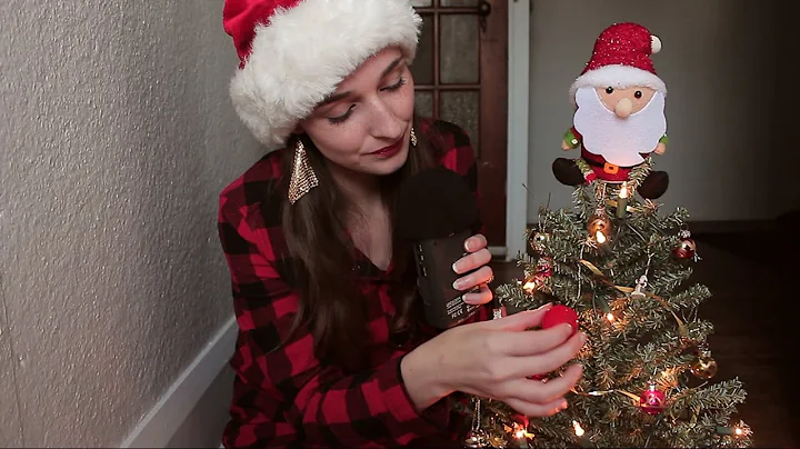 ASMR Christmas *TINGLES* My Outfit | Decoration Tapping | Tour & Binaural Whispering