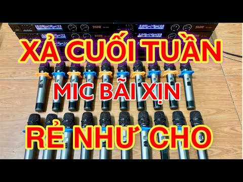 Xả mic cuối tuần,mic không dây bãi đẹp như mới giá rẻ như cho 0369797955