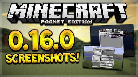 MCPE 0.16.0 SCREENSHOTS! Minecraft Pocket Edition NEW Search Menu & Settings Menu (Pocket Edition)
