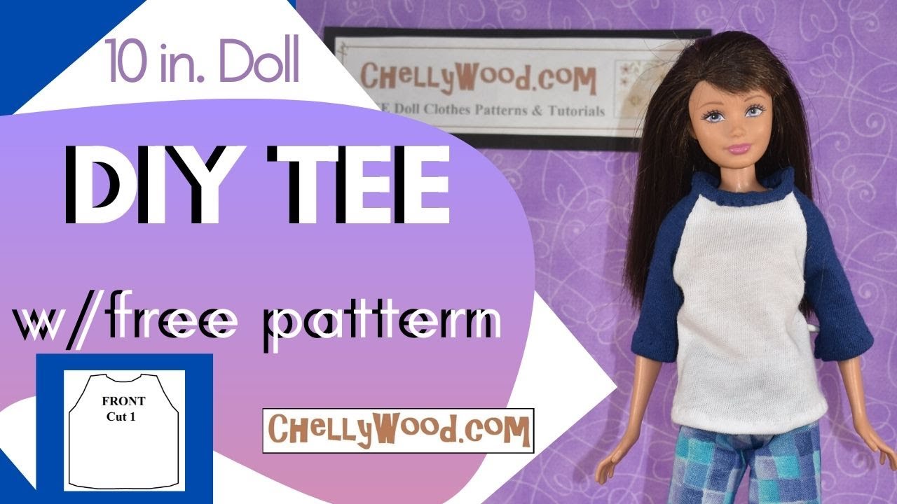 Skipper Doll Clothes Tee Shirt with Free Pattern 