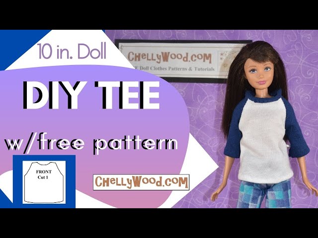Skipper Doll Clothes Tee Shirt with Free Pattern - YouTube skipper-doll-clothes-tee-shirt-with-free-pattern-youtube
