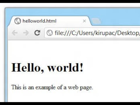 HTML simple hello world program coding part1 - YouTube