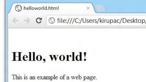 HTML simple hello world program coding part1