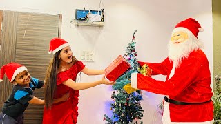 OMG! Real Santa Claus Came To My House | Merry Christmas Celebration By Bindass KAVYA Vlogs