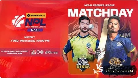 BIRATNAGAR KINGS VS LUMBINI LIONS || Siddhartha Bank Nepal Premier League Powered by Ncell