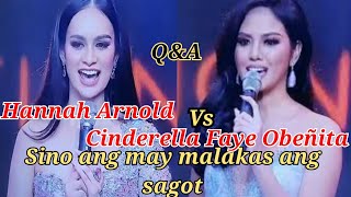 Hannah Arnold vs. Cinderella Faye Obeñita| Final Question and Answer|Binibining Pilipinas 2021