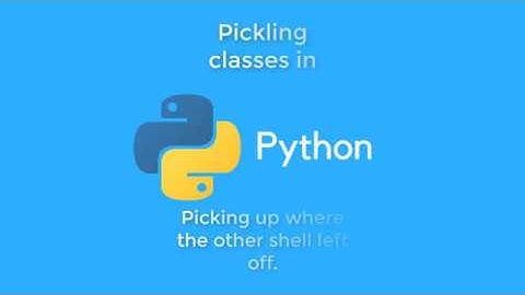 Pyhton - Pickling classes with a twist