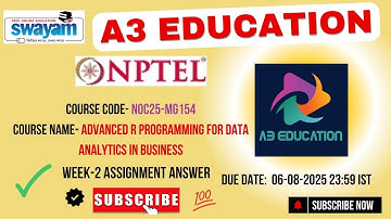NPTEL Advanced R Programming for Data Analytics in Business Week 2 Assignment Answers | NOC25‑MG154
