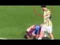 لقطة بصق لاعب فنربخشه سامت أكايدين على محمود تريزيجيه مهاجم طرابزون سبور بعد احرازه هدف وسجوده