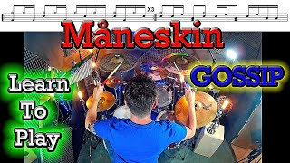 How To Play Måneskin GOSSIP - Drum Tutorial Lesson