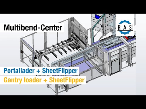 Multibend-Center: Portallader + SheetFlipper | Multibend-Center: Gantry loader + SheetFlipper