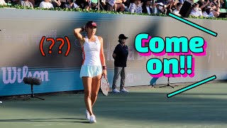 관중의 '컴온'을 들은 엠마 라두카누가 보인 반응과 경기력 | 2022 WTA 코리아오픈