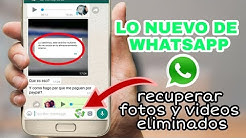 RECUPERA FOTOS Y VIDEOS BORRADOS DE WHATSAPP | Activa la Nueva Función 2018 - Durasi: 4.32. RECUPERA FOTOS Y VIDEOS BORRADOS DE WHATSAPP | Activa la Nueva Función 2018 - Durasi: 4.32.