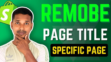 How To Remove Page Title on Shopify ( Specific Page ) 💻 Shopify Tutorial for Beginners