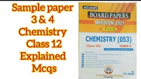 12 Practice test 3 and 4 | accurate book | chemistry term 1 #chemistry #pseb #psebboardexam