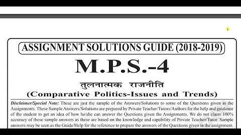 MPS-004 solved assignment 2018-19