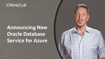 Announcing the new Oracle Database Service for Azure