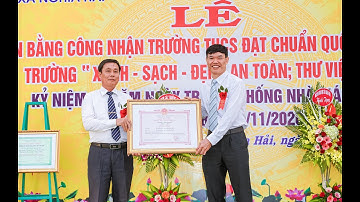 Trường cấp 2 Nghĩa Hải - Lễ đón bằng công nhận trường THCS đạt chuẩn quốc gia mức độ 2