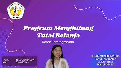 Tugas/Ujian Mahasiswa #5 : Algoritma dan Pemrograman Menghitung Total Belanja