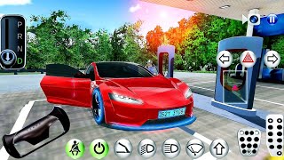 Tesla Roadster Electric Car Vs Train: Unlock New Car - 3D Driving Class #16 - Android GamePlay