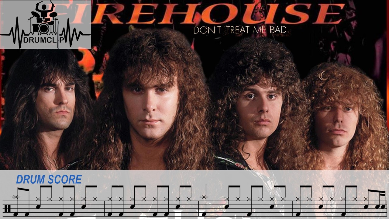 Firehouse - Don't Treat Me Bad (Drum Score)