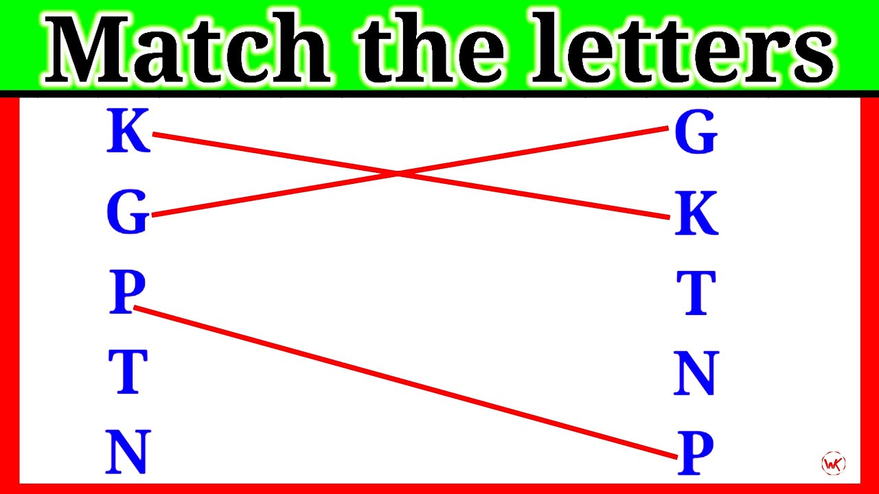 Match the letter | Matching | Matching for kids | ABCD matching | Match ...