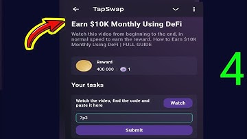 Earn $10K Monthly Using DeFi | Tapswap Code | How to Earn $10K Monthly Using DeFi  | FULL GUIDE