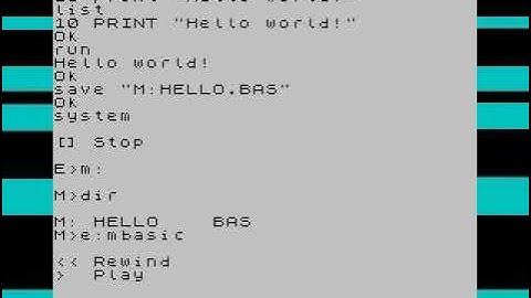 CP/M 2.2 on ZX Spectrum +2A — No FDD — MBASIC-80 demo — Tape loading - FUSE emulator