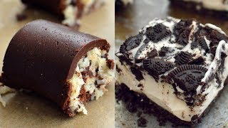 Recipes:
https://richbitchcooking.com/2017/08/14/3-vegan-no-bake-desserts-2/ 3
vegan no bake desserts - oreo cheesecake bars, peanut butter cup
bake...
