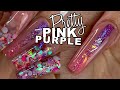 MY *NEW* Sculpted Nails | Pink & Purple GLITTER Acrylic