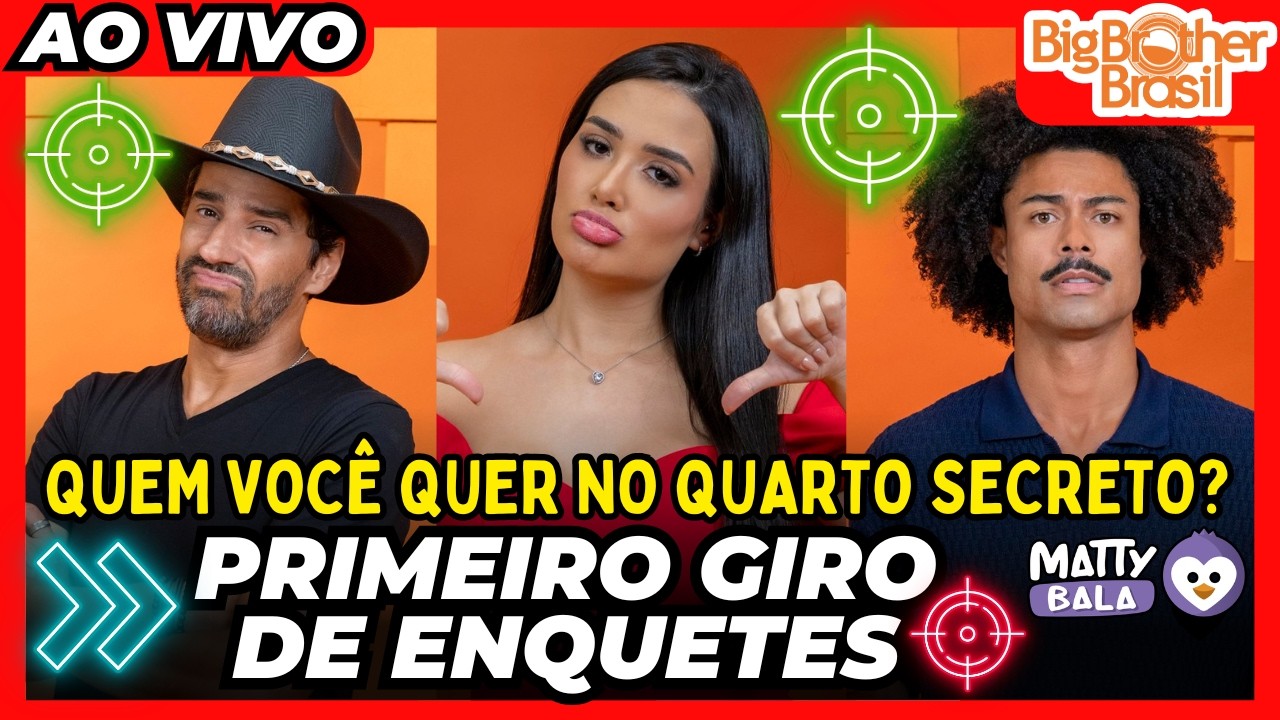 🚨 PRIMEIRO GIRO DE ENQUETES ENTRE COWBOY, JORDANA E BRENO / PAREDÃO FALSO ao vivo BBB 26 #bbb #BBB26