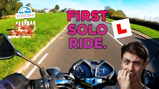 First Solo Motorcycle Ride After CBT - Full Commentary - Honda CB125F