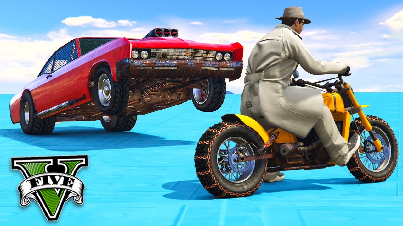 GTA V Online: MOTOS vs CARRO QUE EMPINA - A BATALHA MAIS LOUCA!!!