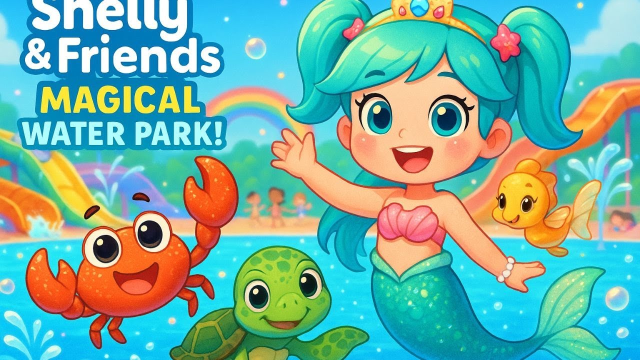 Shelly & Friends Magical Water Park Adventure  Fun Mermaid Cartoon for Kids  Learn, Laugh & Splash!