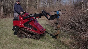 GT1000 Mini Skid Steer Auger Attachment