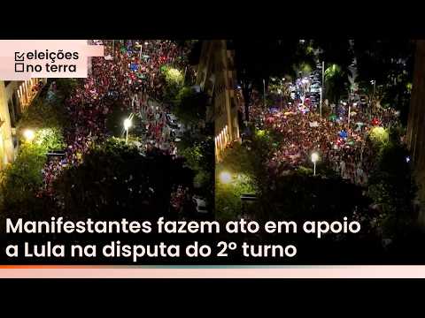 Manifestantes vão às ruas em Belo Horizonte em apoio à candidatura de Lula