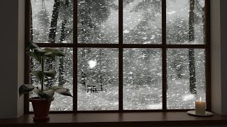 Snowing Outside Window | 10 hour cold winter snowstorm ambiance through window by Cryoskape 153,943 views 2 years ago 10 hours