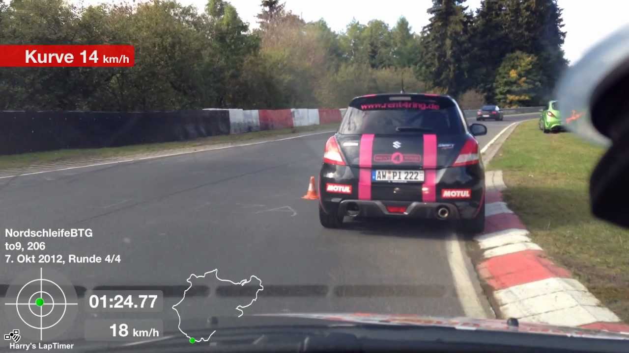 Touristenfahrten 07.10.12 Peugeot 206GT harryslaptimer