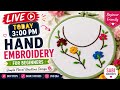 Simple Floral Neckline Hand Embroidery 🌸 | Easy Beginner Design | Live Tutorial | @sabihandicrafts