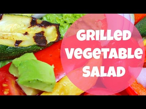 Grilled Vegetable Salad with Creamy Balsamic Dressing | By: What Chelsea Eats