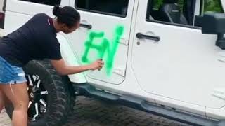 Rudeboy of PSquare Fame Brands Car ‘#EndSARS’ to Support National Call against Police Brutality
