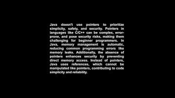 Pointers are used in C C++  Why does Java not make use of pointers #java #interview