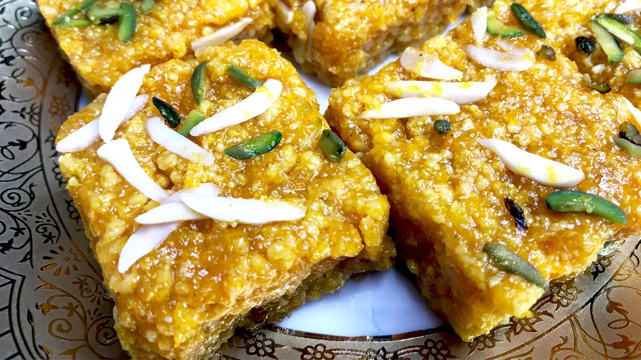 Indian Sweets Milk Cake Mango Kalakand Recipe Easy Mango Milk Cake