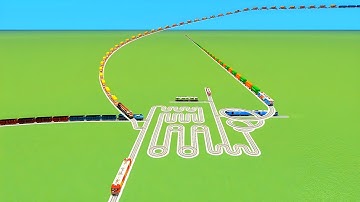 🤎SEVEN TRAIN CROSSINGON SNAKE TRACK RISKY TRACK BUMPY TRACK RAILROAD RAILWORK BEANG 