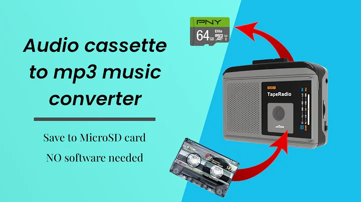 Ezcap234  Cassette tape music audio to mp3 converter, save to microSD card, no software required