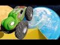 Launching MASSIVE TRUCKS Over PLANETS in BeamNG Drive Mods!