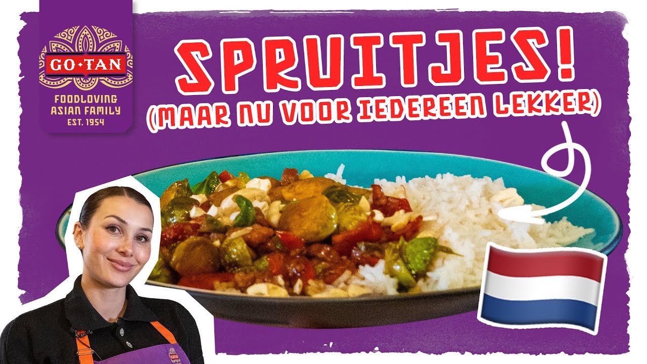 Spruitjes met spekjes, paprika, en rijst | Sabine's Favorites | Go-Tan