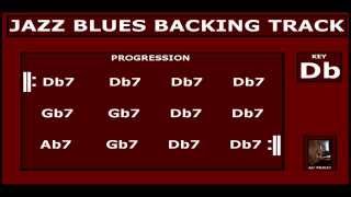 Video thumbnail of "Backing Track - Jazz Blues in Db"